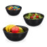 Фото #1 товара Сервировочный набор из трёх чёрных салатных мисок Relaxdays "Salatschüssel 3er Set"