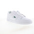 Фото #4 товара Lacoste Court Cage 0721 1 SMA Mens White Leather Lifestyle Sneakers Shoes