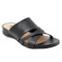 Softwalk Taraz S2320-001 Womens Black Extra Wide Leather Strap Sandals Shoes 7.5