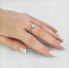 Beautiful silver ring with clear zircons AGG304L