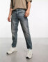 Фото #4 товара ASOS DESIGN tapered fit jeans in light vintage tint - MBLUE