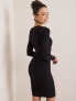 Фото #18 товара Женское трикотажное приталенное платье Factory Price фуксия