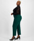 ფოტო #3 პროდუქტის Plus Size Straight-Leg Pants