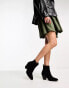 New Look heeled western boots in black