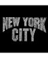ფოტო #2 პროდუქტის Men's Word Art Long Sleeve T-Shirt- New York City Neighborhoods