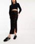 Фото #2 товара Free People velvet burnout midi skirt in black