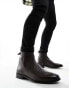 Фото #3 товара ASOS DESIGN chelsea boot in brown leather