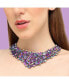 ფოტო #2 პროდუქტის Women's White Cluster Foliage Statement Necklace