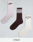 Фото #3 товара Nike Everyday Plus Cushioned 3 pack crew socks in burgundy