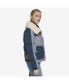 Фото #3 товара Women's Sheree Mixed Media Puffer With Denim and Faux Sherpa Jacket