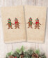 Фото #1 товара Christmas Gingerbread Embroidered 100% Turkish Cotton 2-Pc. Hand Towel Set