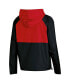 Women's Black Cincinnati Bearcats Colorblocked Packable Raglan Half-Zip Hoodie Jacket