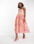 Maya floral tutti fruit midi dress in pink