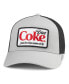 ფოტო #1 პროდუქტის Men's and Women's Coca-Cola Silver, Black Distressed Valin Patch Adjustable Trucker Hat