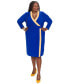 ფოტო #4 პროდუქტის Colorblocked Faux-Wrap Sheath Dress