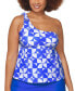 Фото #1 товара Trendy Plus Size Marita One-Shoulder Tankini Top