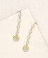Dangle Dipped Gold and Crystal Earrings