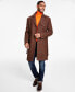 Men's Classic-Fit Plaid Self Belted Wool Blend Overcoats