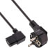 Фото #2 товара InLine Power cable - CEE 7/7 angled / 3pin IEC C13 left angled - black - 5m