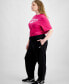 Фото #3 товара Plus Size Slim-Fit French Terry Sweatpants
