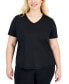 Plus Size Solid Essentials Active Tee, Created for Macy's