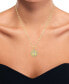 Фото #2 товара Macy's diamond Coin Cross Pendant Necklace (1/10 ct. t.w.) in 14k Gold-Plated Sterling Silver, 16" + 2" extender