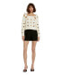 ფოტო #8 პროდუქტის Women's Off The Shoulder Grommet Cropped Knit Sweater