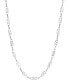 ფოტო #1 პროდუქტის Silver-Tone Diamond Shaped Link Chain Necklace