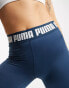 PUMA – Strong – Leggings in Metallic-Blau