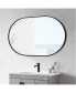 Фото #7 товара Wall Mounted Mirror, 36"X 18" Oval Bathroom Mirror, Vanity Wall Mirror with Stainless