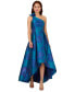 ფოტო #1 პროდუქტის Women's One-Shoulder Jacquard High-Low Gown