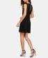 Фото #5 товара BCBGeneration Women's Faux Wrap Mesh Inset Cocktail Dress Black S