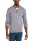 Quincy Wool 1/4-Zip Mock Sweater Men's Grey L