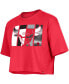 ფოტო #3 პროდუქტის Women's Red Chicago Bulls Cropped T-shirt
