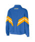 ფოტო #2 პროდუქტის Women's Powder Blue Los Angeles Chargers Yarn Dye Stripe Full-Zip Jacket