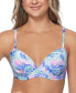 Фото #3 товара Juniors' Moonshine Printed Push-Up Bikini Top