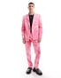 Viggo suit jacket in pink swirl print