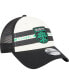 Men's White, Black Austin FC Team Stripes 9FORTY Trucker Snapback Hat