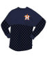 Фото #2 товара Women's Navy Houston Astros Checker Print Long Sleeve T-Shirt