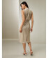 Women's Pleated Sleeveless Midi Silk Dress for Women