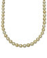 Фото #1 товара Belle de Mer pearl Necklace, 14k Gold Golden South Sea Pearl Oval Strand (10-12mm)