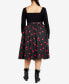 ფოტო #2 პროდუქტის Plus Size Siena Midi Skirt