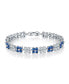 ფოტო #1 პროდუქტის Flower Cubic Zirconia Tennis Bracelet with Round Cut Cubic Zirconia