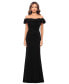 Фото #1 товара Women's Ruffled Off-The-Shoulder Pleated Gown