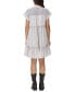 Women's Striped Lace-Trim Babydoll Dress