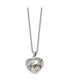 and Enameled HOPE Hollow Heart Pendant Cable Chain Necklace