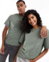 Reclaimed Vintage unisex washed t-shirt in washed khaki