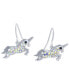 ფოტო #1 პროდუქტის Crystal Unicorn Drop Earrings in Sterling Silver, Created for Macy's