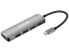 Фото #3 товара SANDBERG USB-C Dock HDMI+3xUSB+PD 100W - Wired - USB 3.2 Gen 1 (3.1 Gen 1) Type-C - 100 W - Grey - 4K Ultra HD - Aluminium