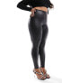 Фото #3 товара Spanx Plus faux leather high waist sculpting leggings in black